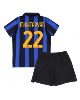 Billige Fotballdrakt Inter Milan Henrikh Mkhitaryan #22 Replika Hjemmedraktsett Barn 2026-27 Kortermet (med bukser)